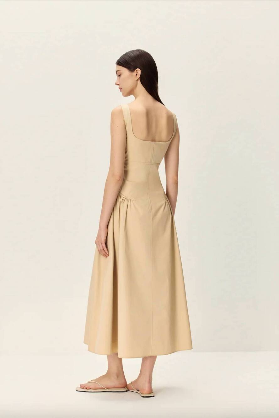 NEW ELODIE calista dress in camel - Picture 4 of 4